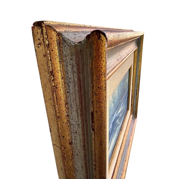 Vintage Signed Seascape Oil Painting by E. Walter | Ocean Waves | Coastal France - Picture 3 of 9